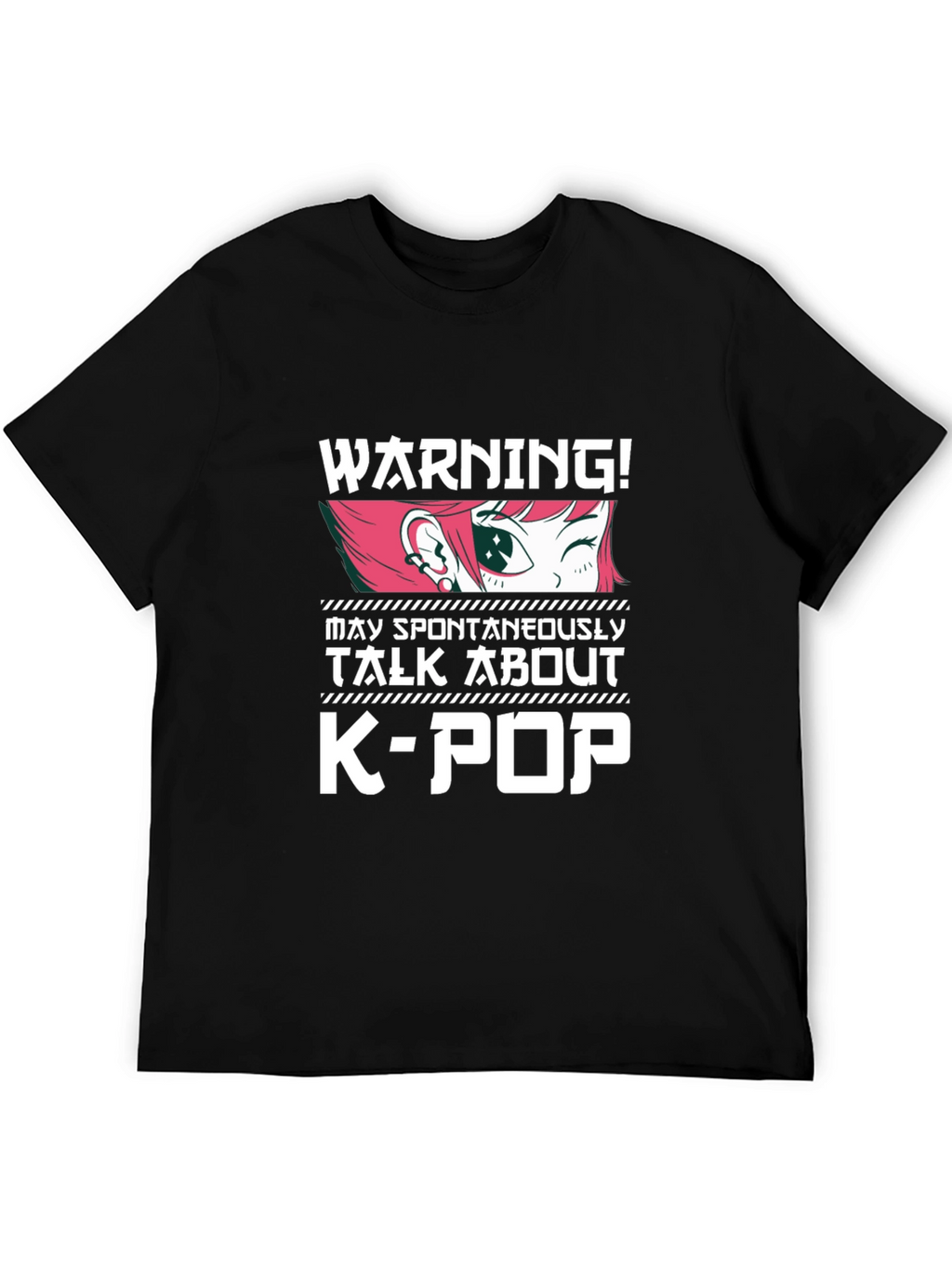 Warning! K-Pop Anime Style Graphic Tee