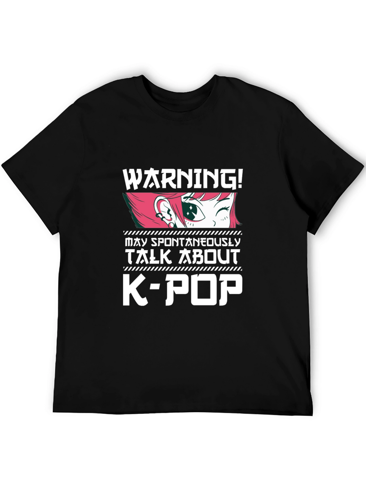 Warning! K-Pop Anime Style Graphic Tee