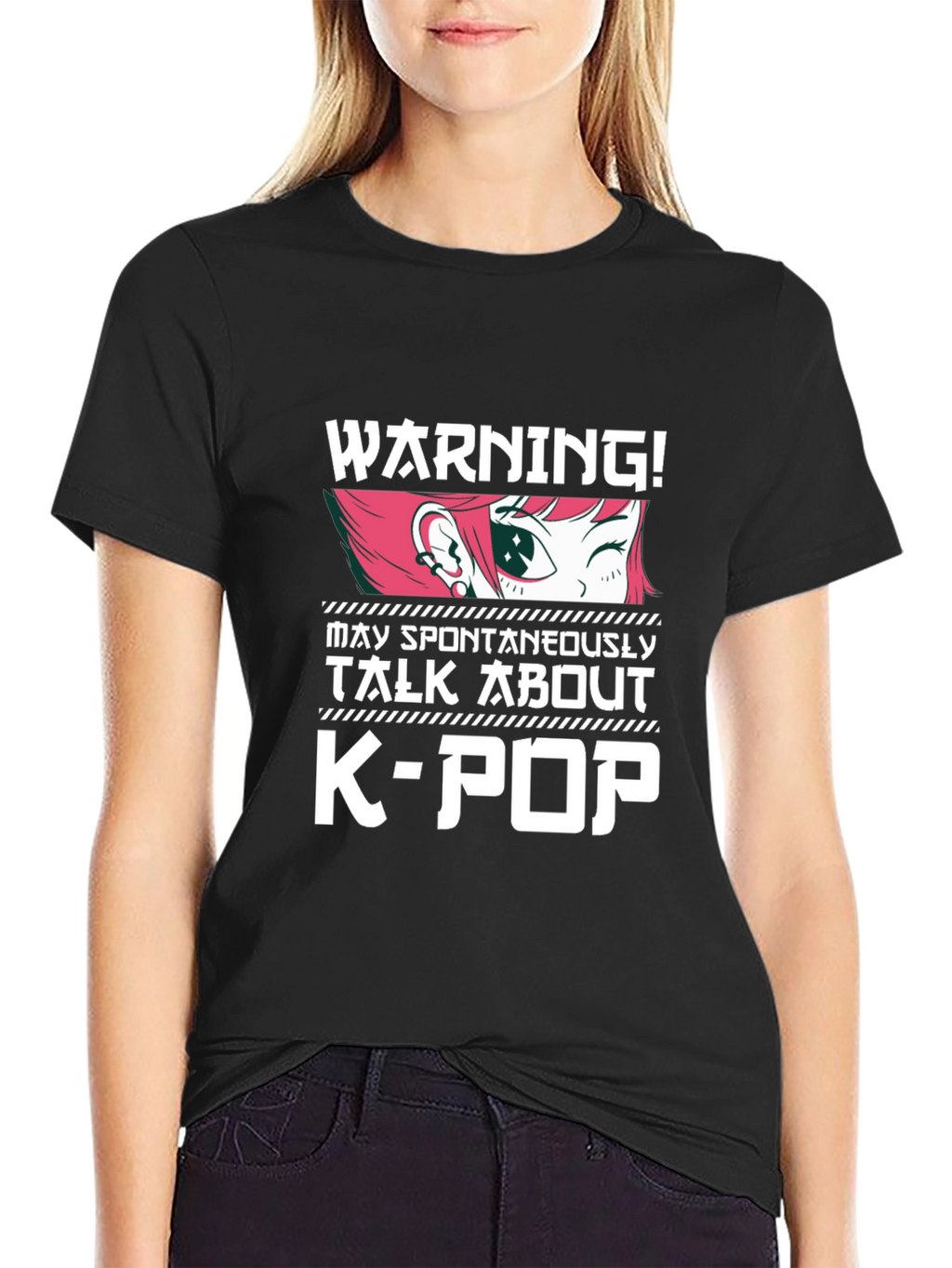 Warning! K-Pop Anime Style Graphic Tee