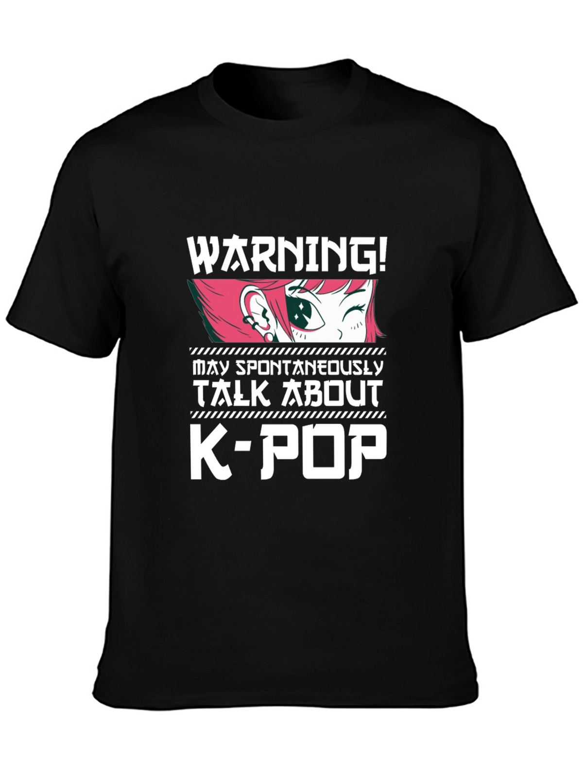 Warning! K-Pop Anime Style Graphic Tee