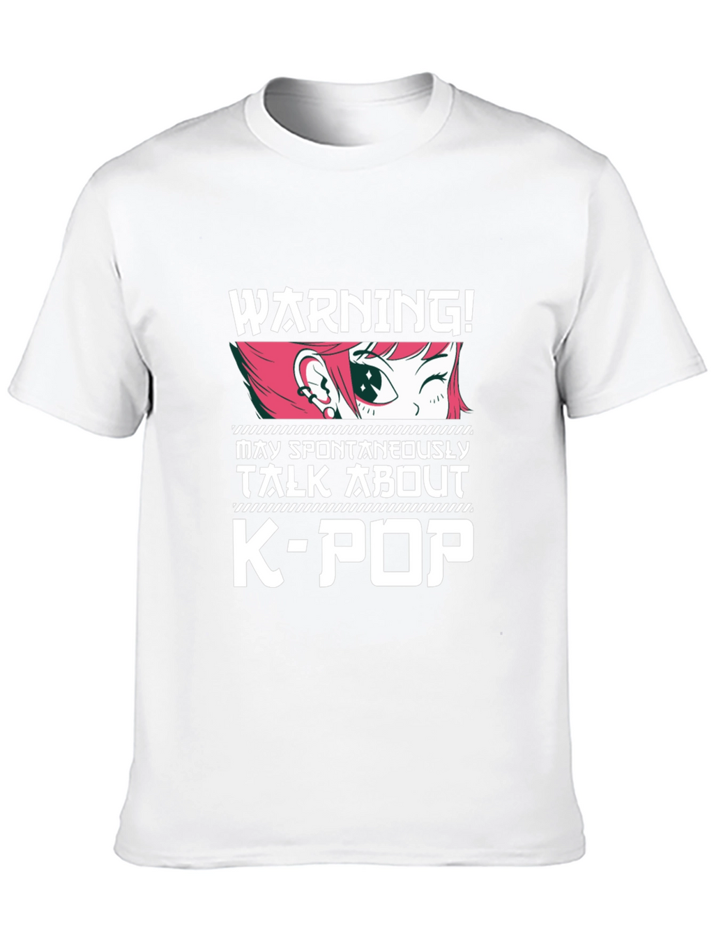 Warning! K-Pop Anime Style Graphic Tee