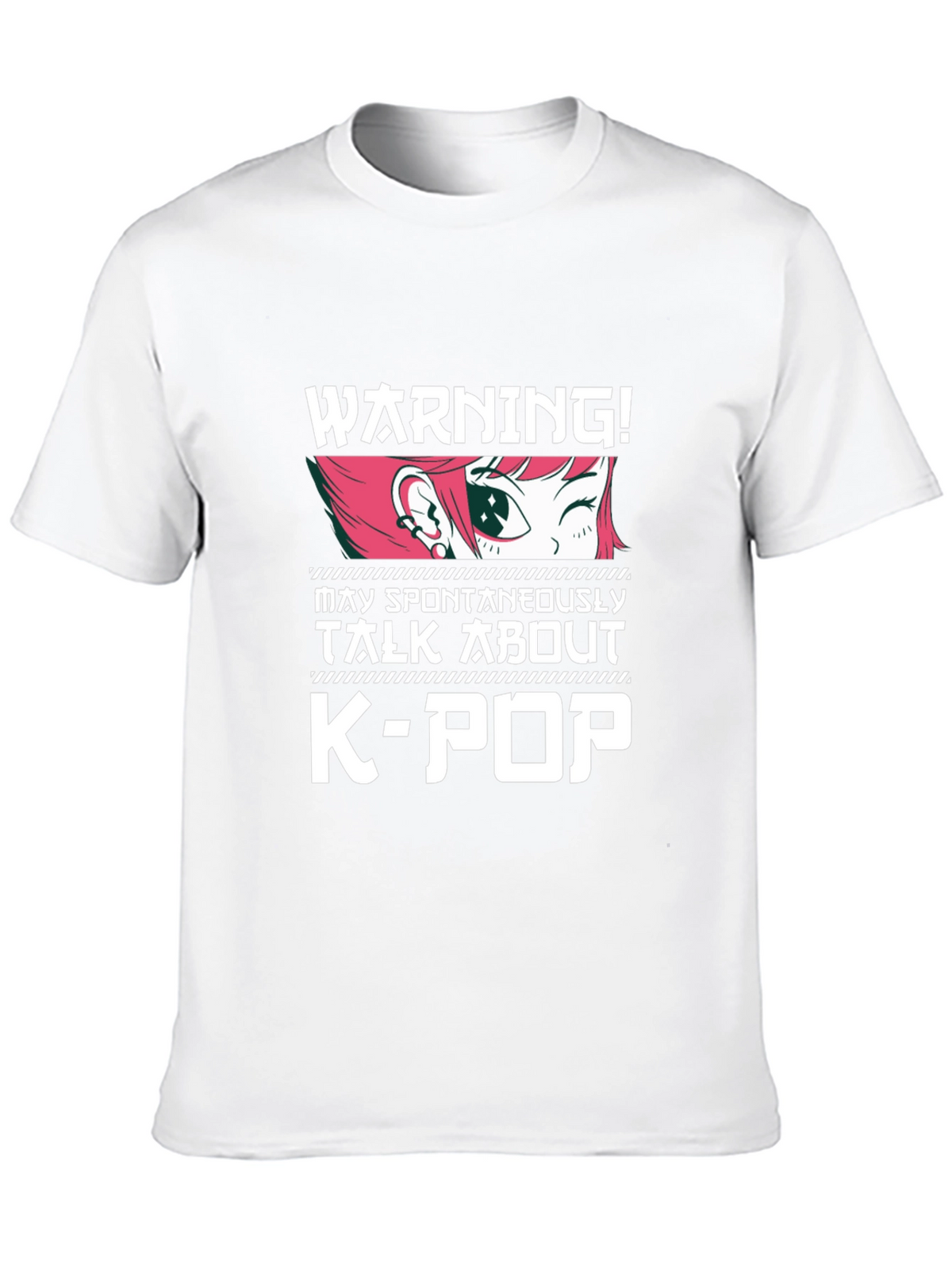 Warning! K-Pop Anime Style Graphic Tee