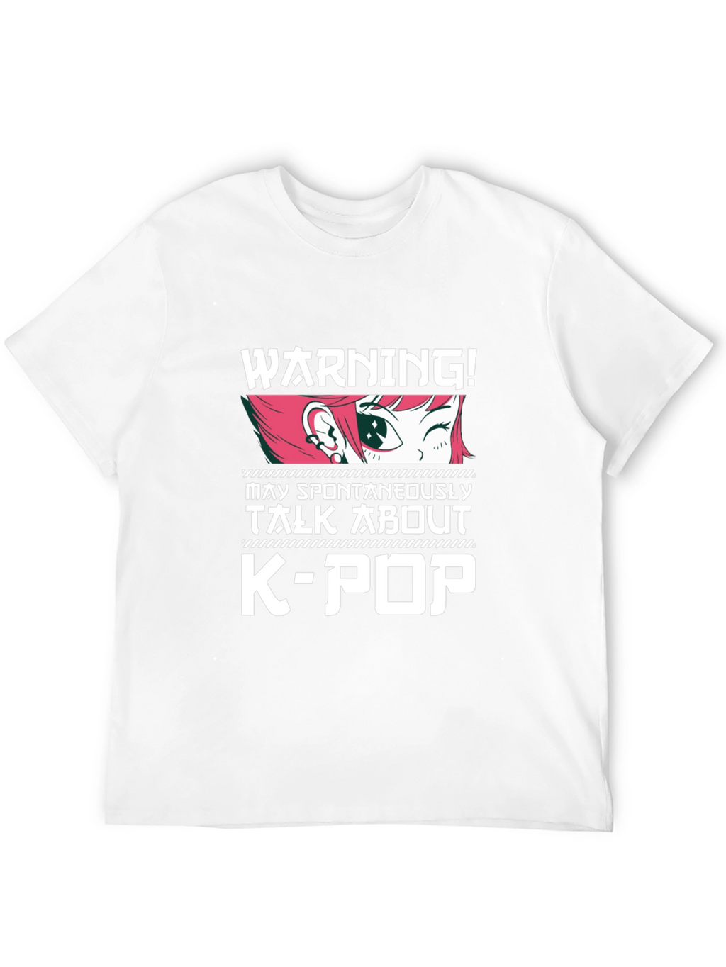 Warning! K-Pop Anime Style Graphic Tee