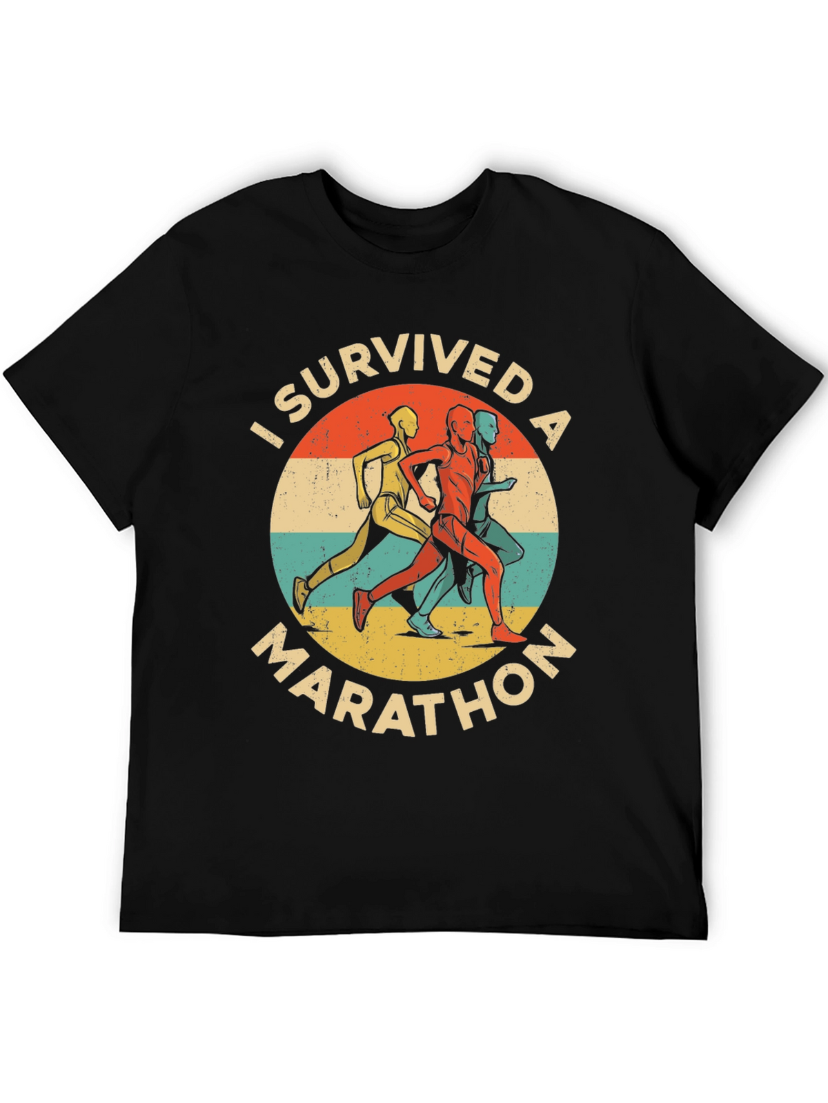 I Survived A Marathon Retro T-Shirt