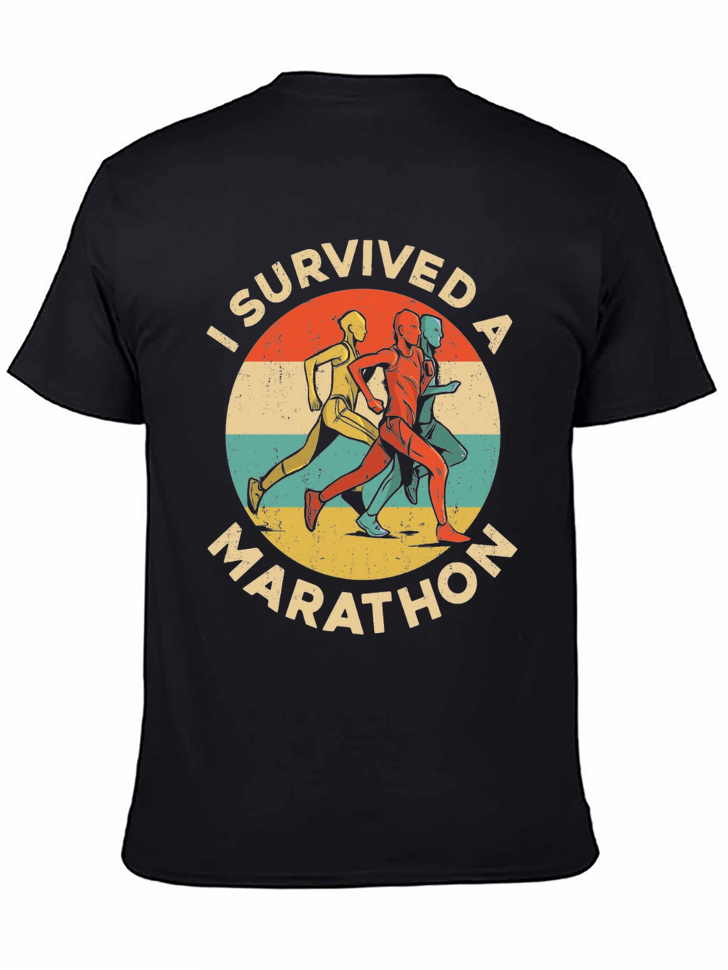 I Survived A Marathon Retro T-Shirt