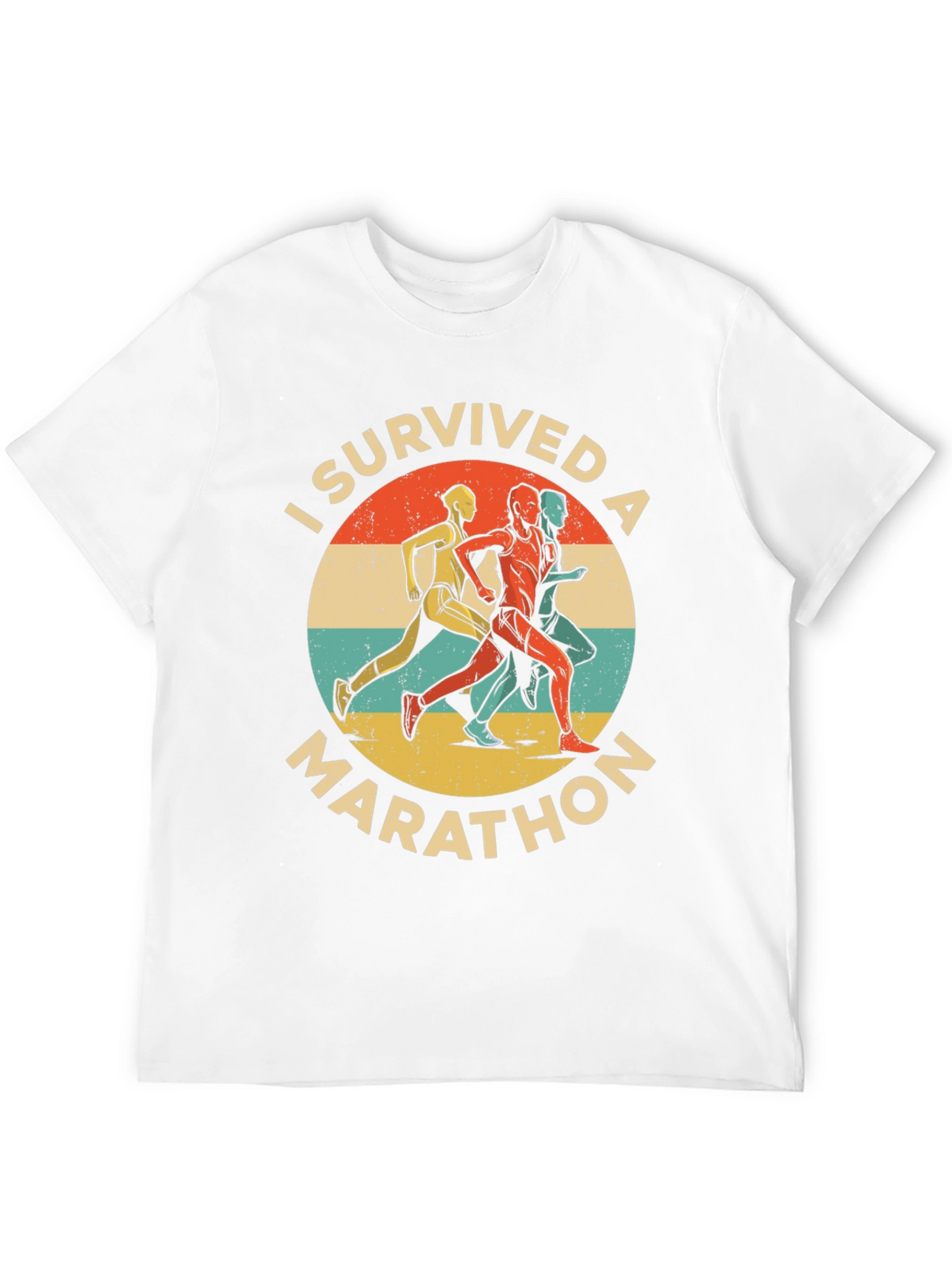 I Survived A Marathon Retro T-Shirt