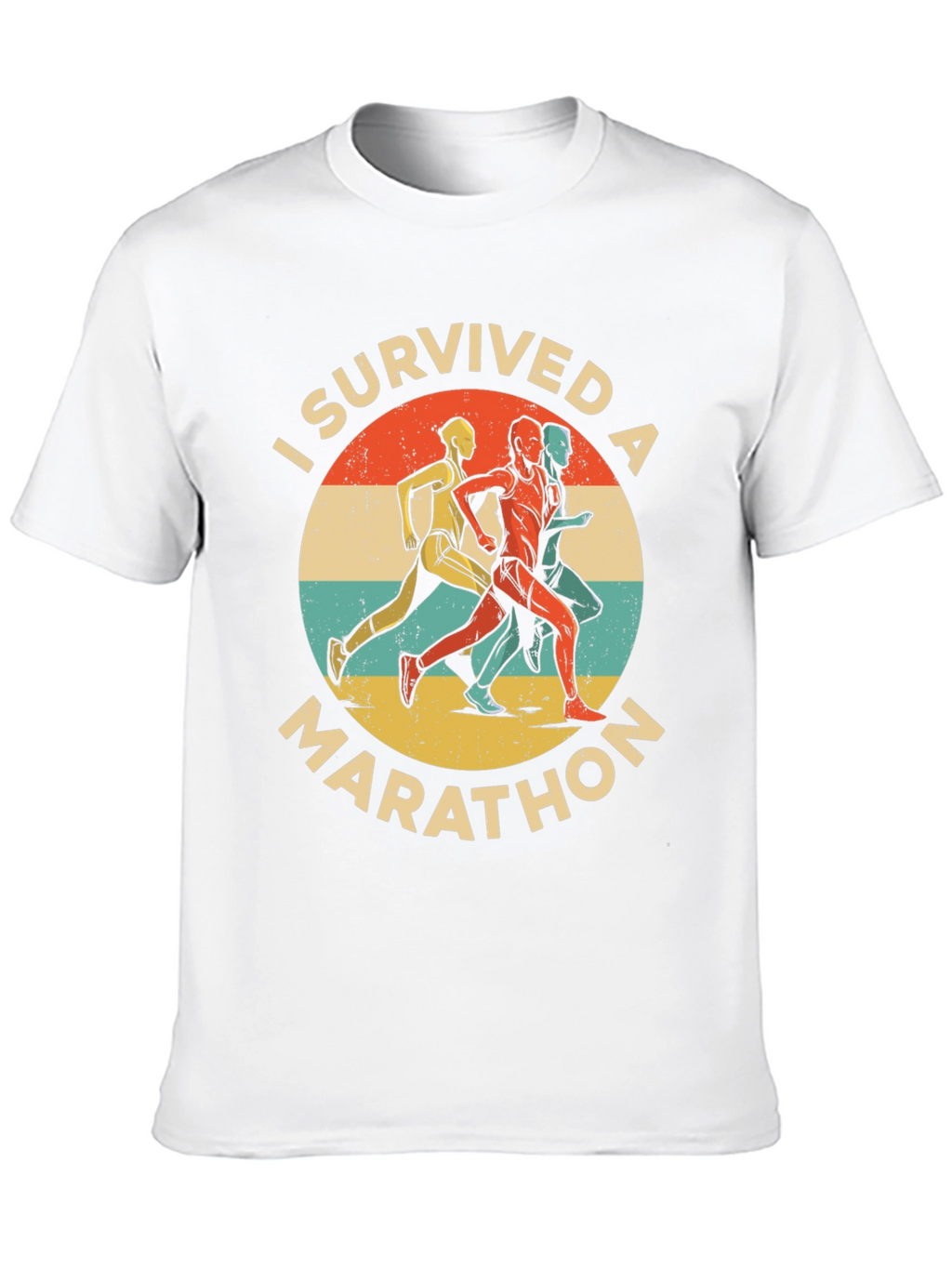 I Survived A Marathon Retro T-Shirt