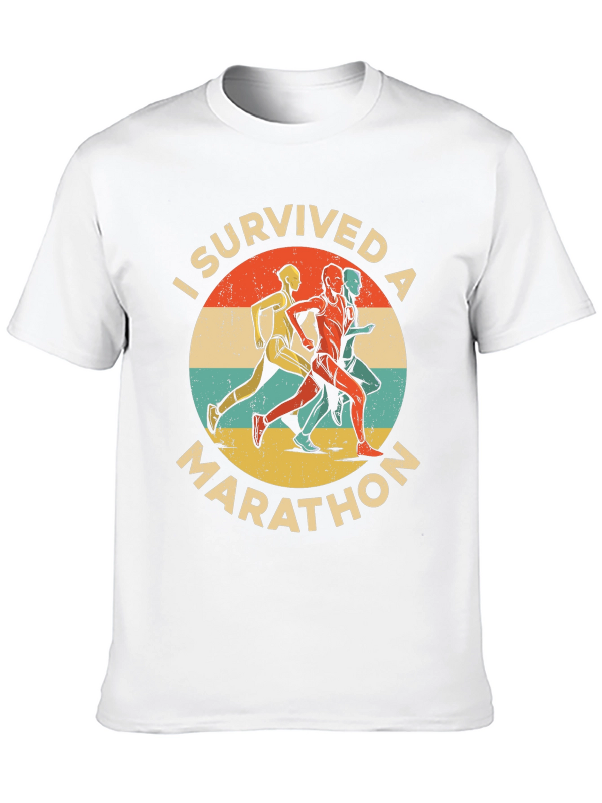I Survived A Marathon Retro T-Shirt
