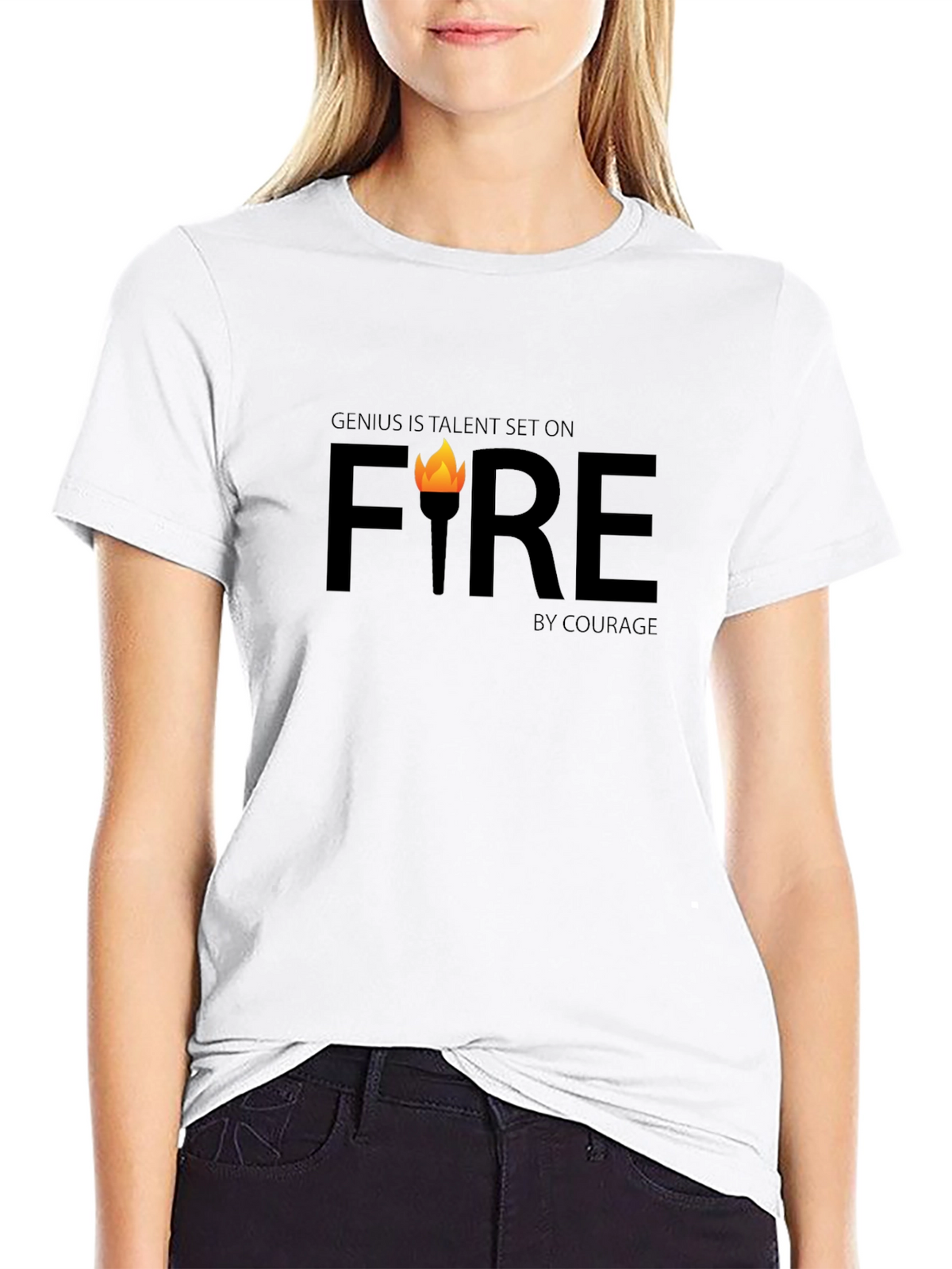 Genius Fire Graphic Tee - Inspiring & Bold