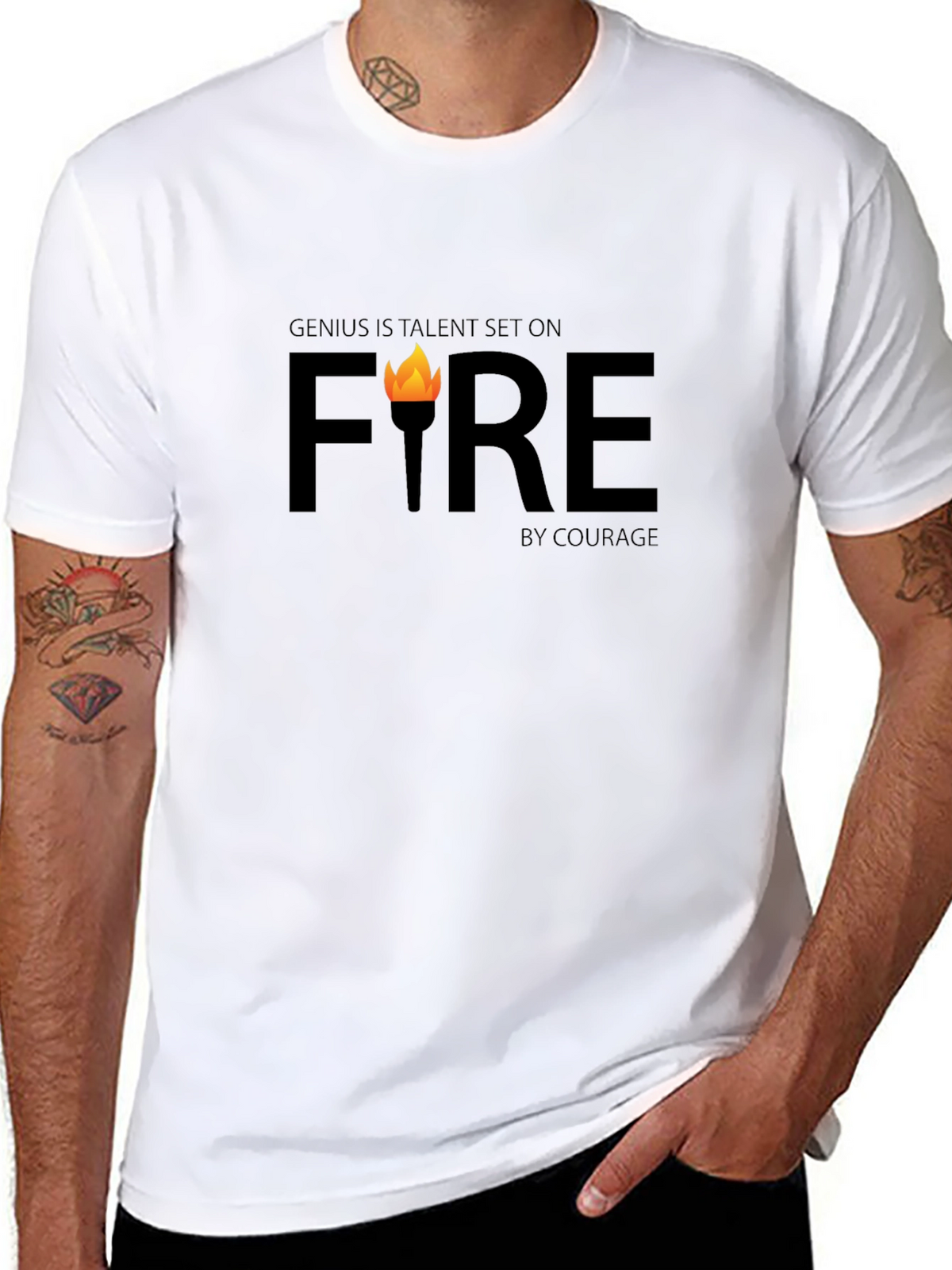 Genius Fire Graphic Tee - Inspiring & Bold