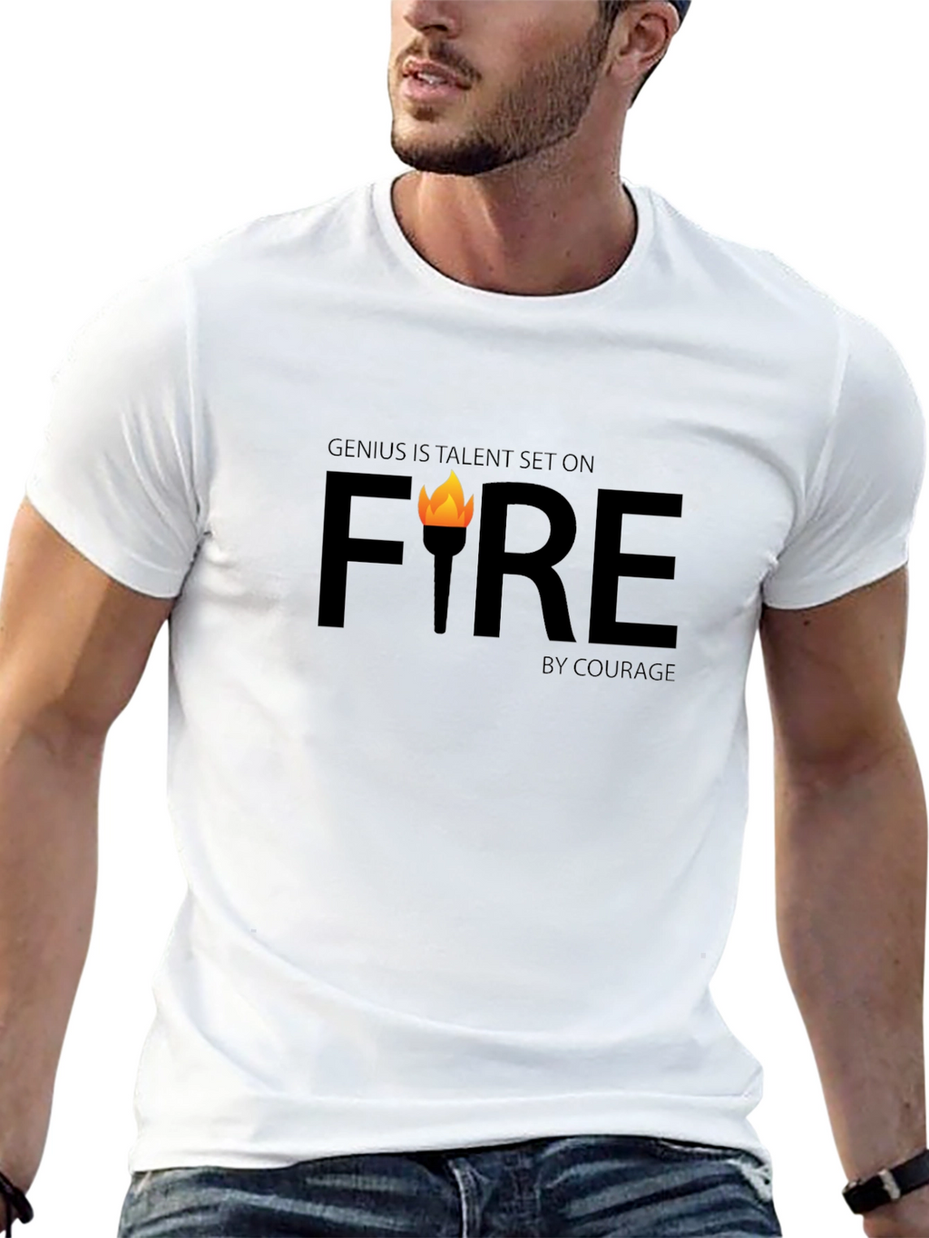 Genius Fire Graphic Tee - Inspiring & Bold