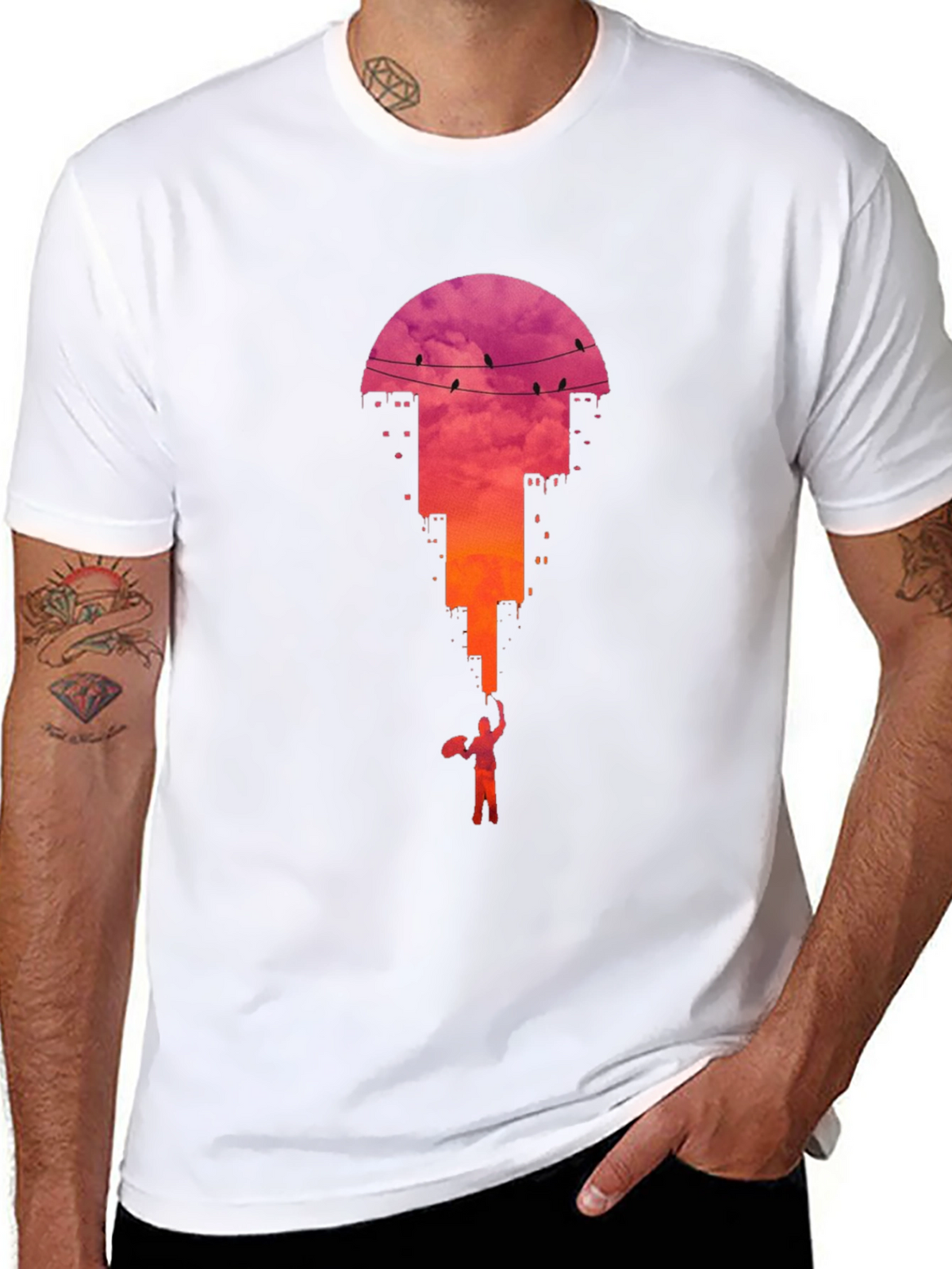 Sunset Cityscape Graphic Tee
