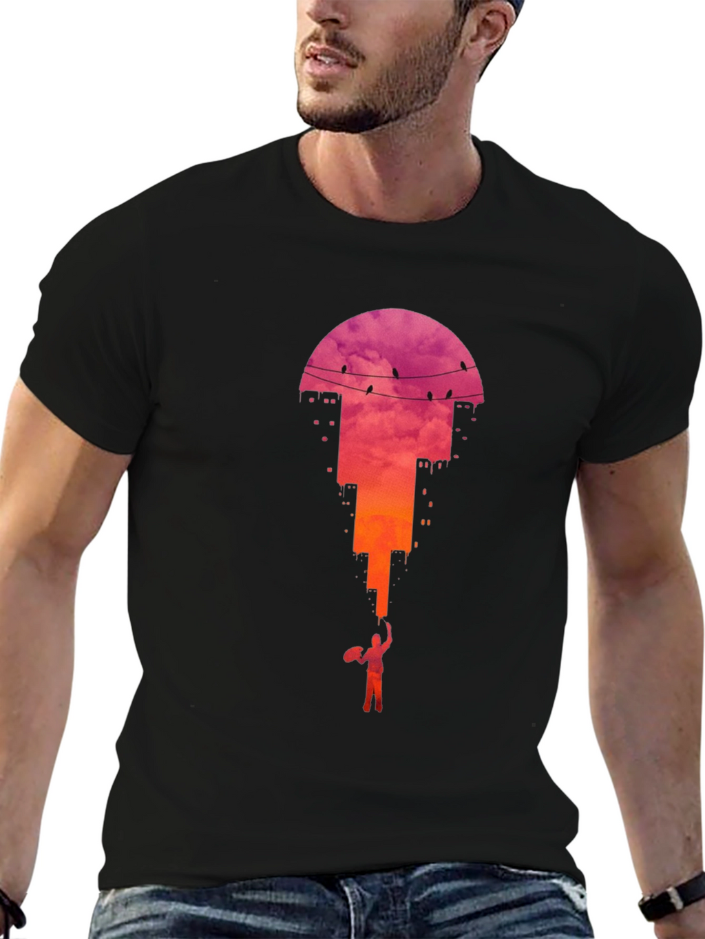 Sunset Cityscape Graphic Tee