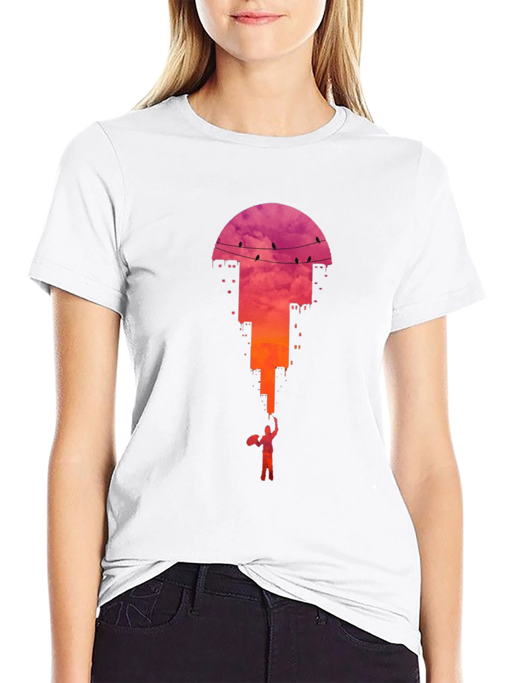 Sunset Cityscape Graphic Tee