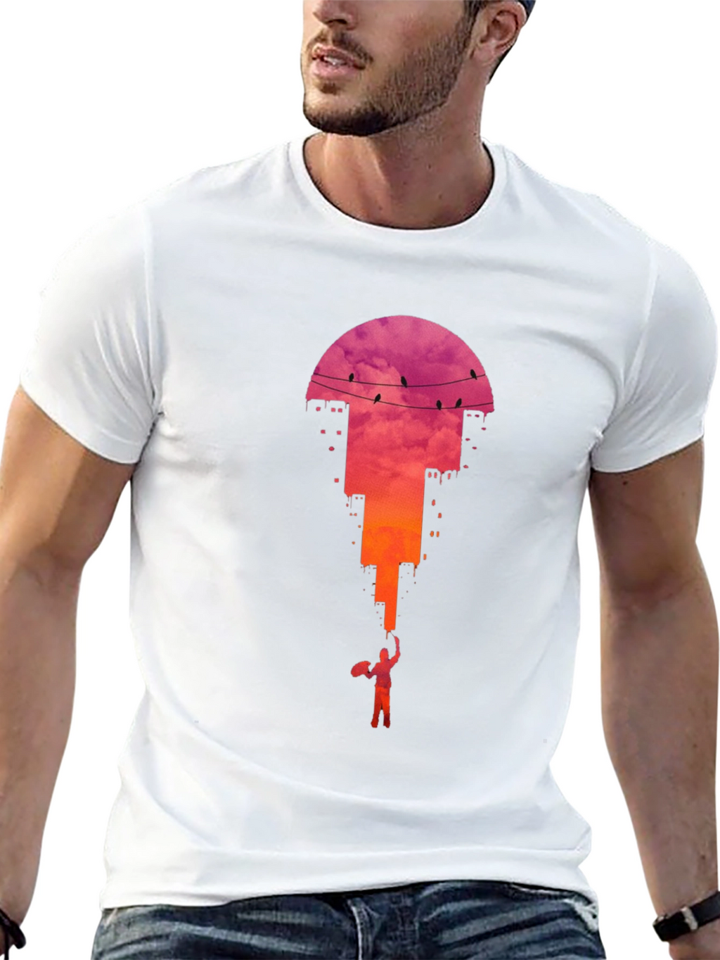 Sunset Cityscape Graphic Tee