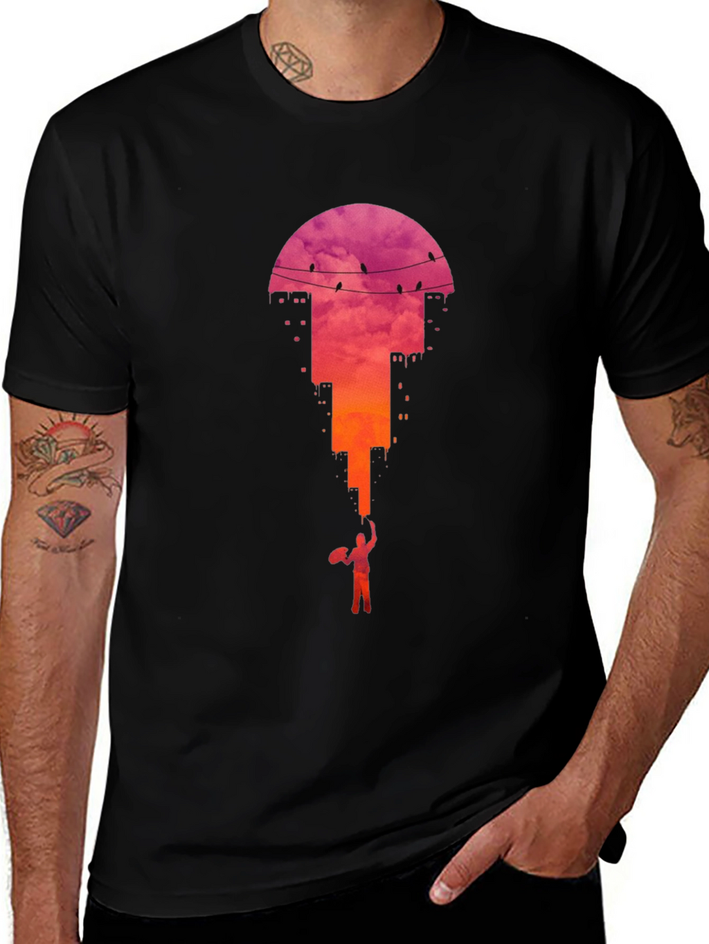 Sunset Cityscape Graphic Tee