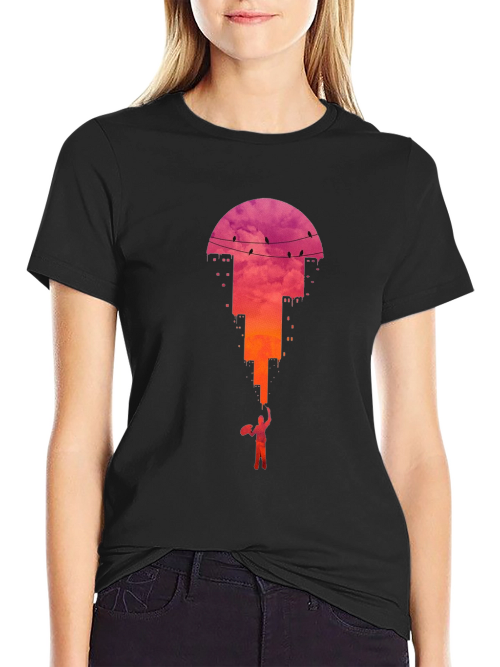 Sunset Cityscape Graphic Tee