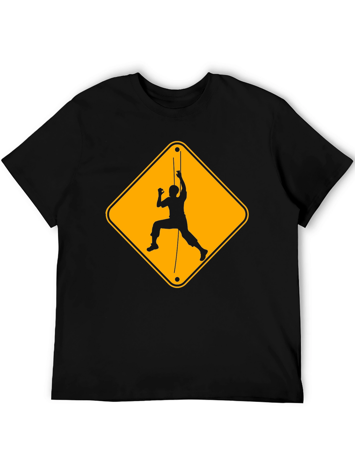 Climbing Hazard Black T-Shirt - Unique Climbers Tee