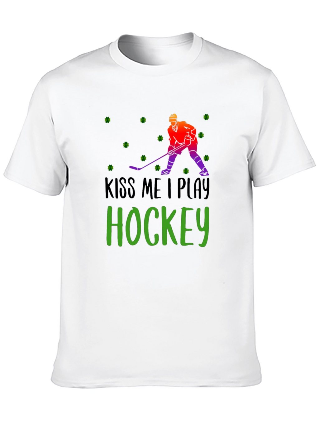 Kiss Me I Play Hockey St. Patricks Day T-Shirt