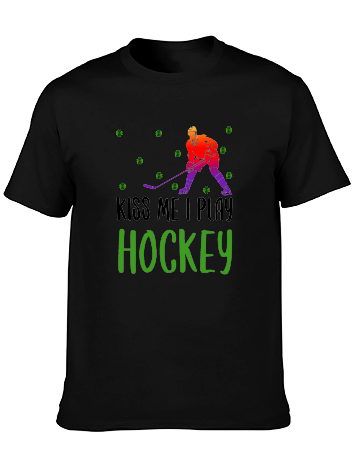 Kiss Me I Play Hockey St. Patricks Day T-Shirt