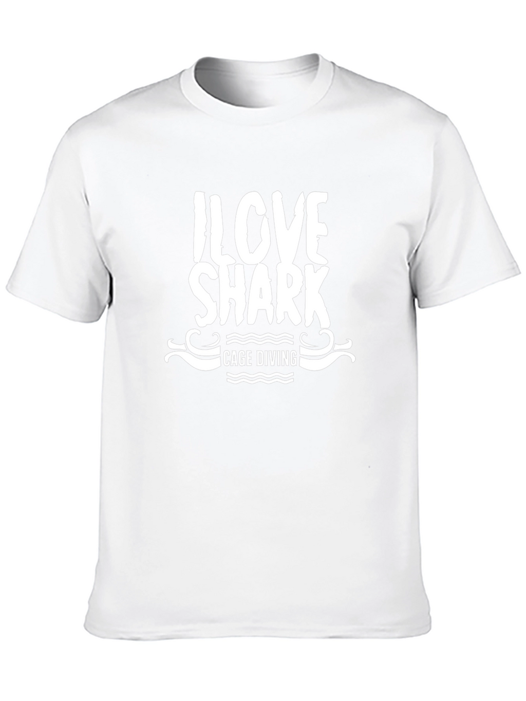 I Love Shark Cage Diving Mens Black T-Shirt