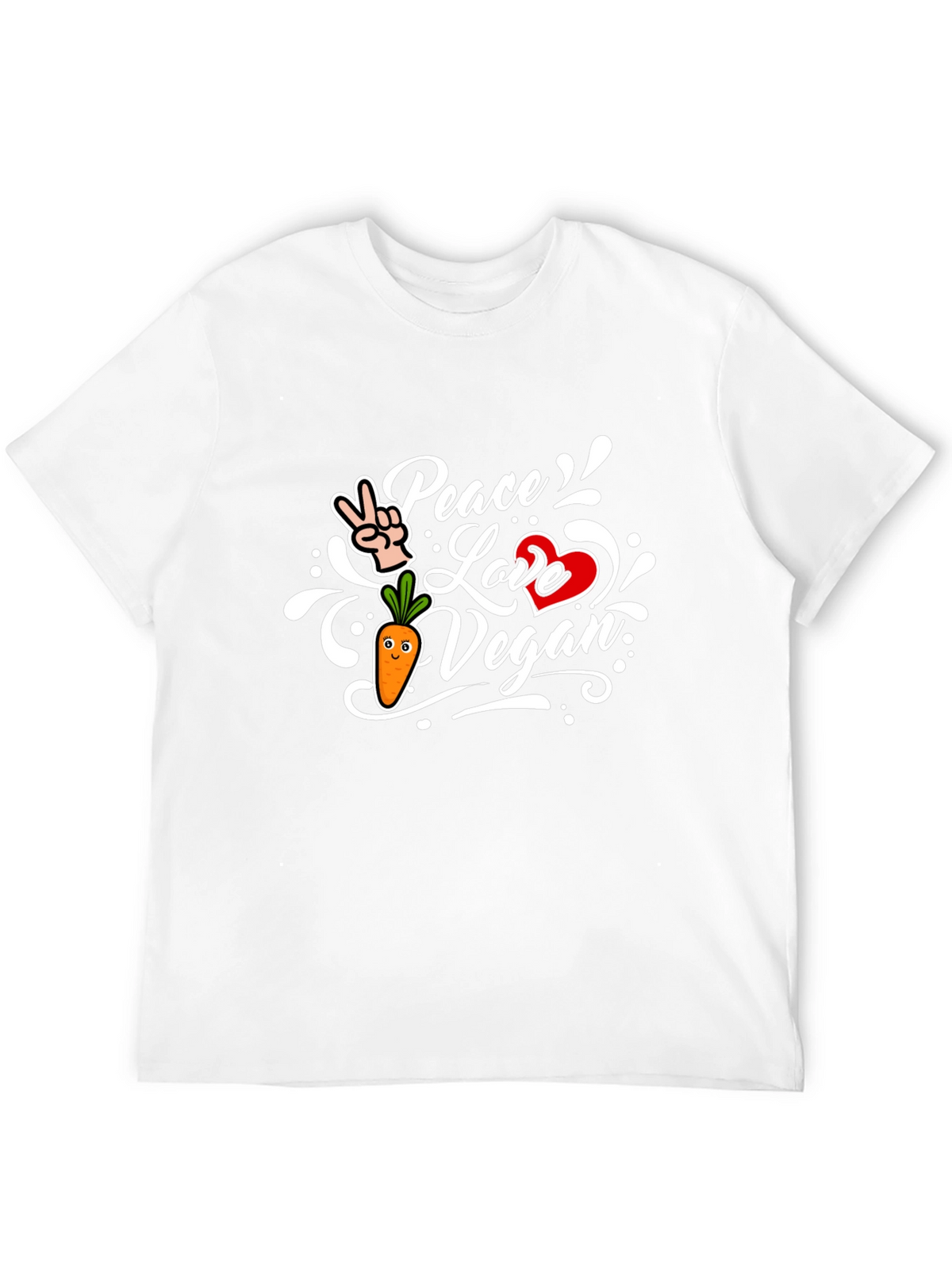 Peace Love Vegan Black T-Shirt