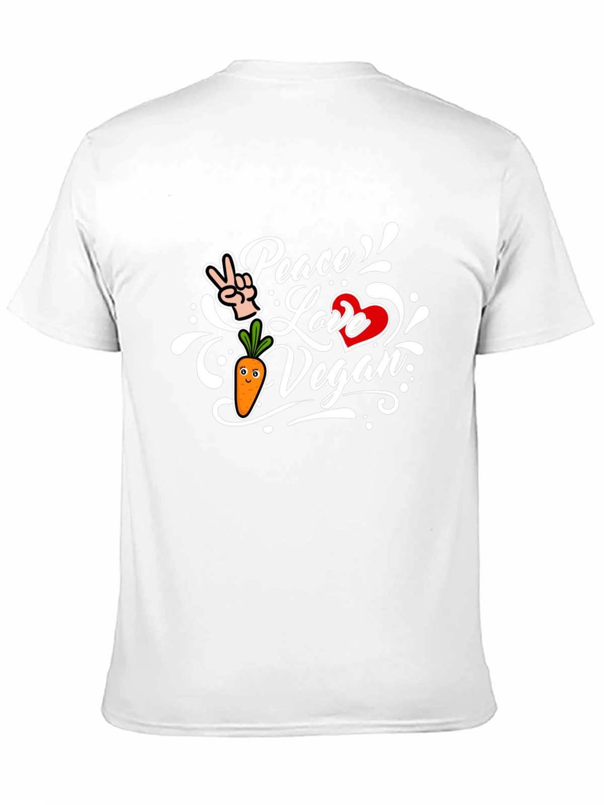 Peace Love Vegan Black T-Shirt