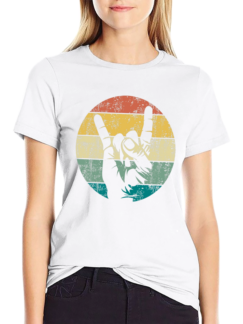Retro Rock On Graphic T-Shirt