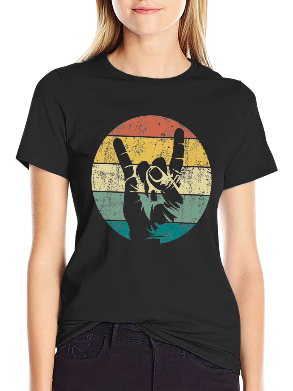Retro Rock On Graphic T-Shirt
