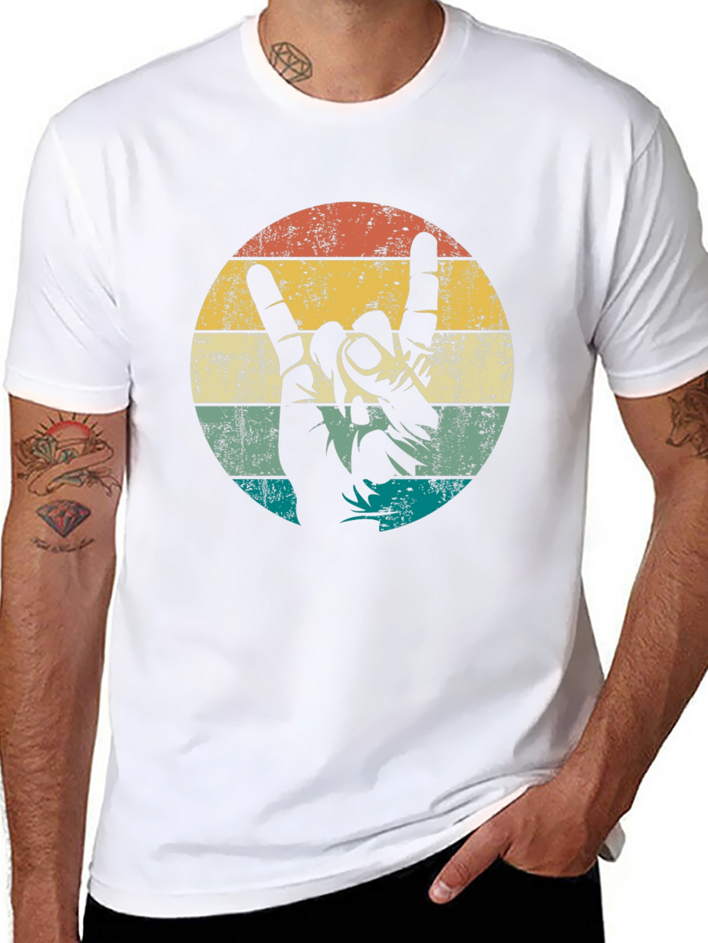 Retro Rock On Graphic T-Shirt