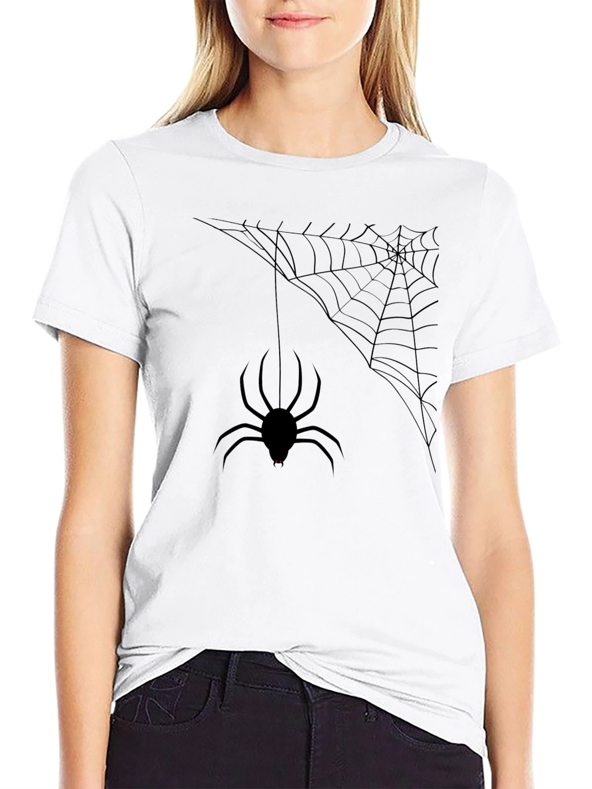 Spider Web Graphic Tee - Halloween Style