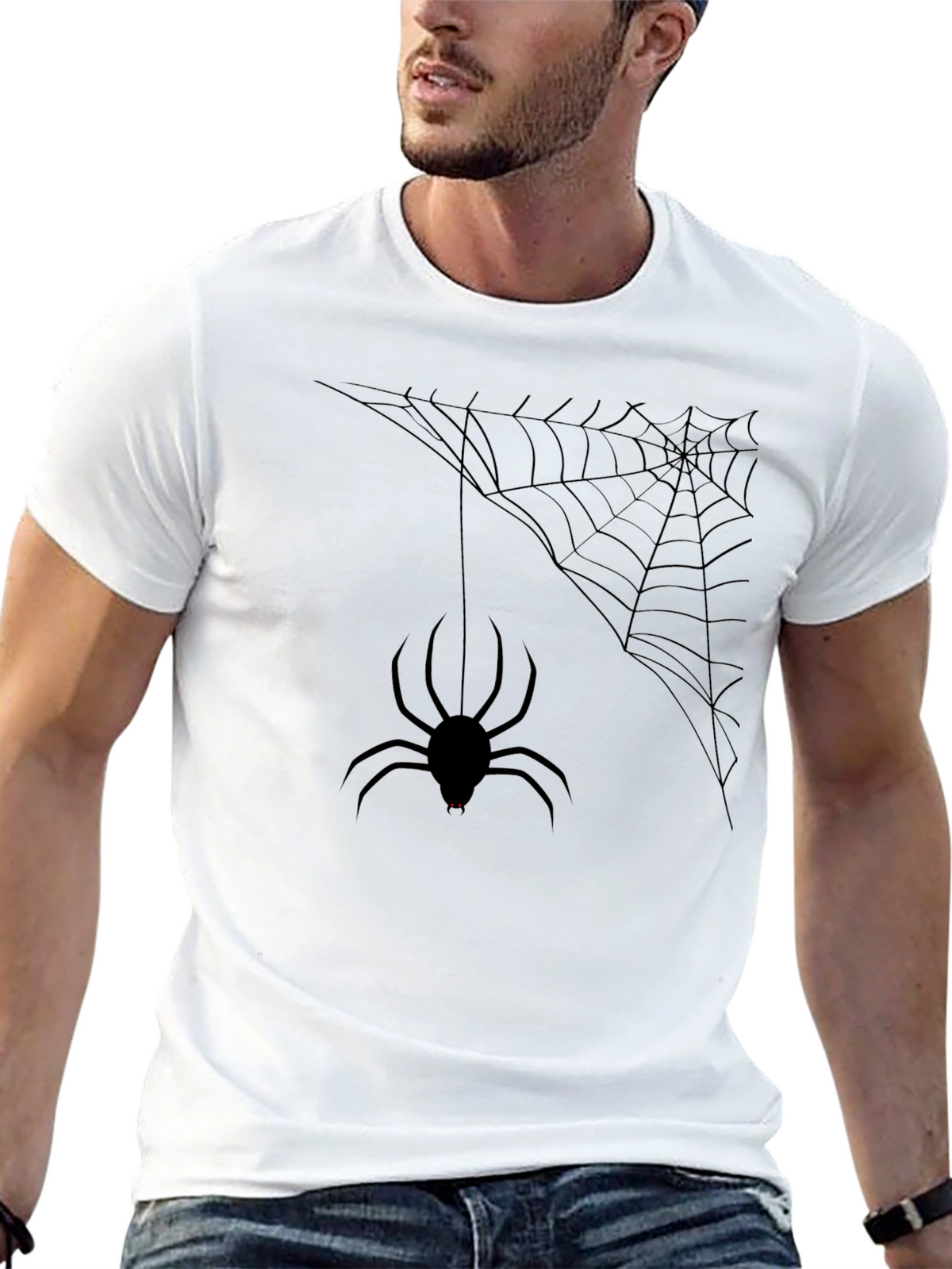 Spider Web Graphic Tee - Halloween Style