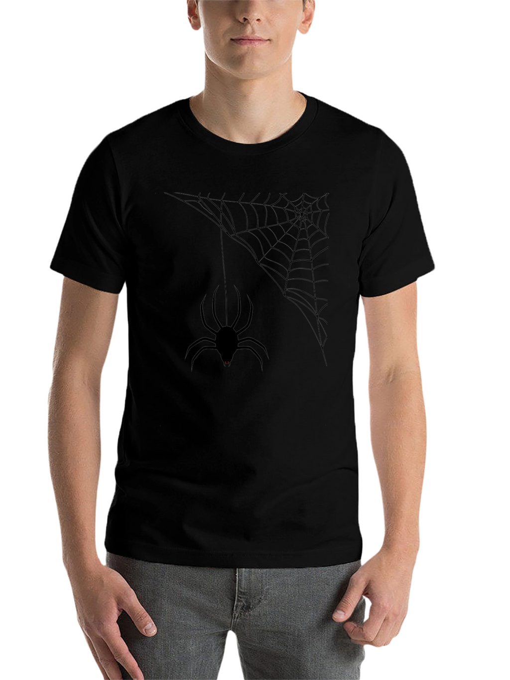 Spider Web Graphic Tee - Halloween Style