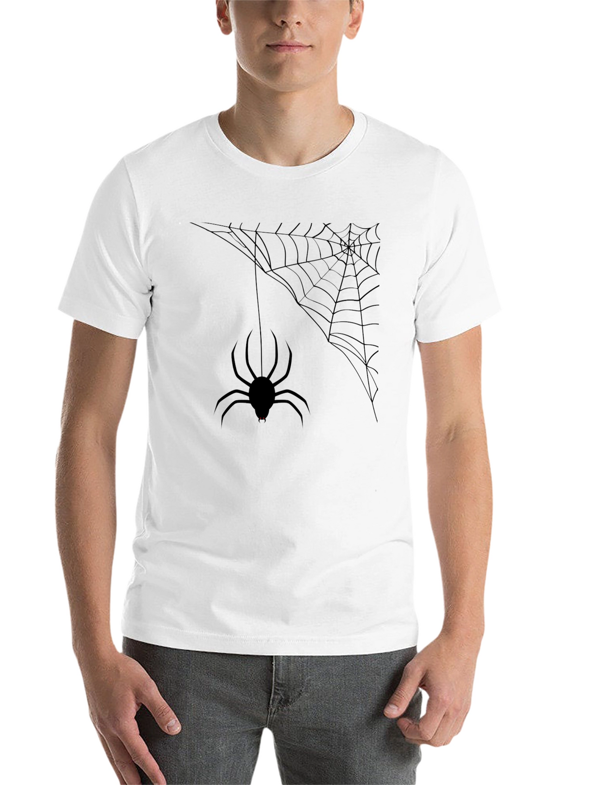 Spider Web Graphic Tee - Halloween Style