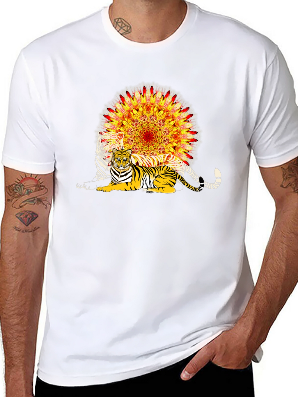 Tiger Mandala Graphic T-Shirt