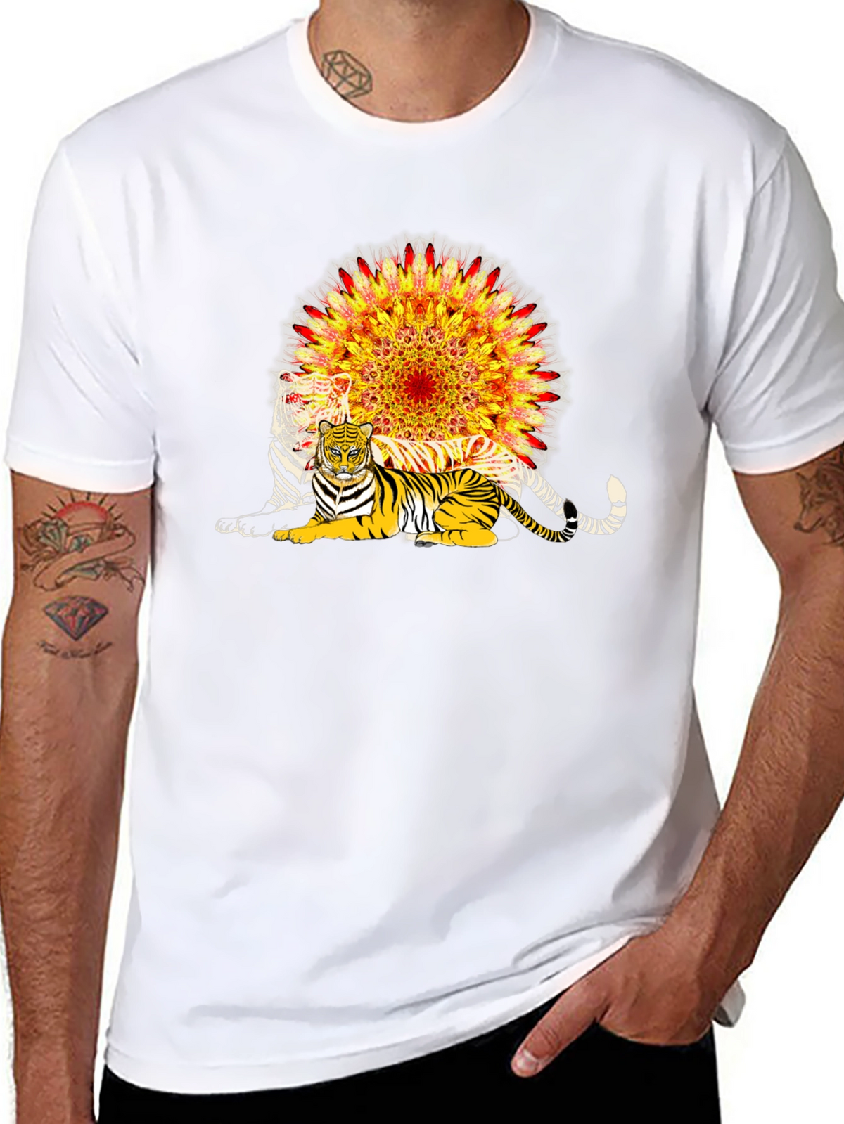 Tiger Mandala Graphic T-Shirt