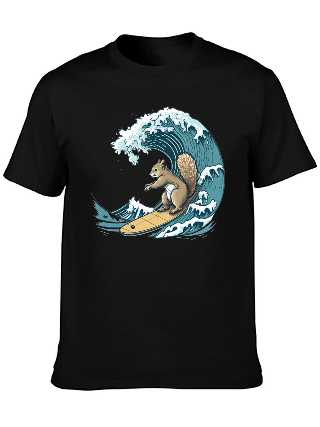 Surfing Squirrel Graphic T-Shirt