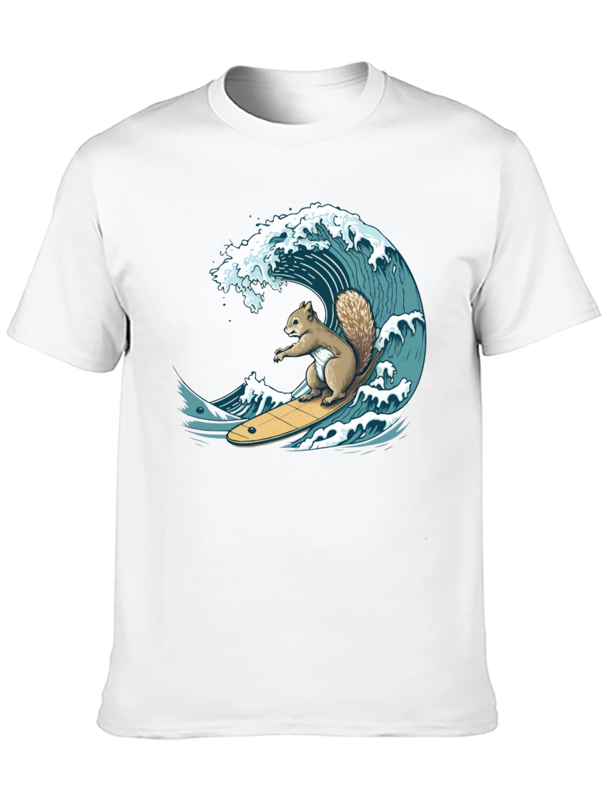 Surfing Squirrel Graphic T-Shirt