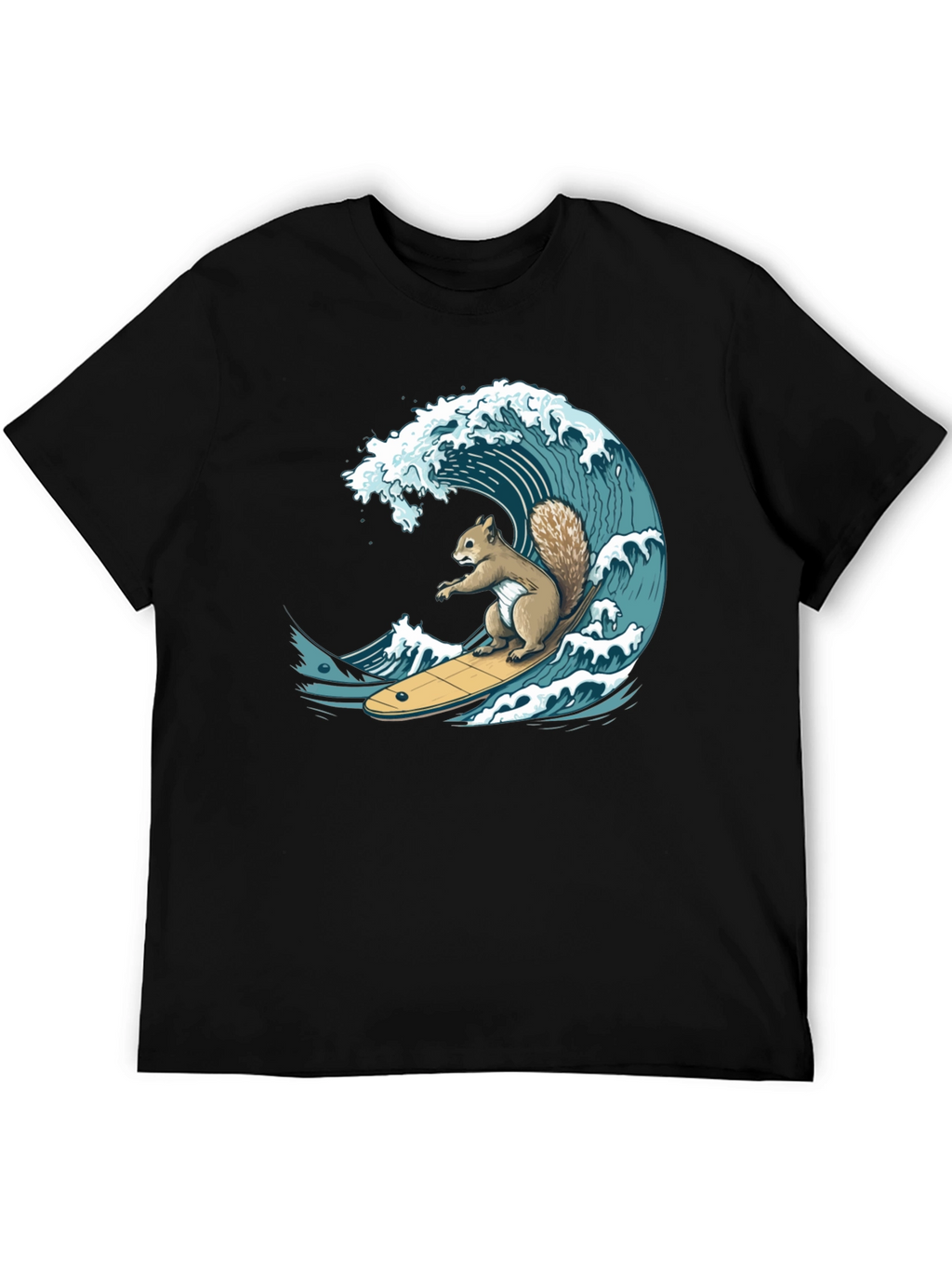 Surfing Squirrel Graphic T-Shirt