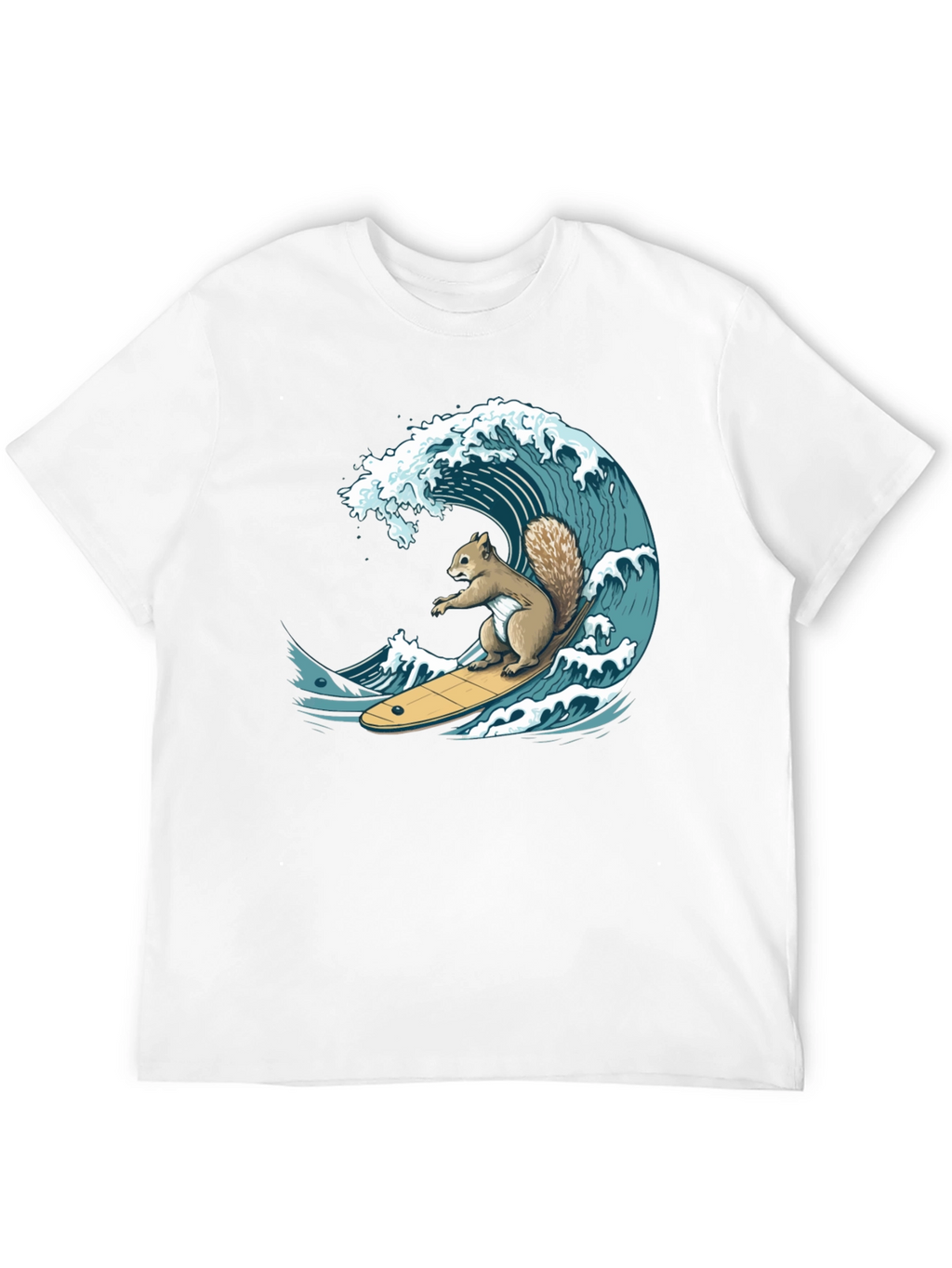 Surfing Squirrel Graphic T-Shirt