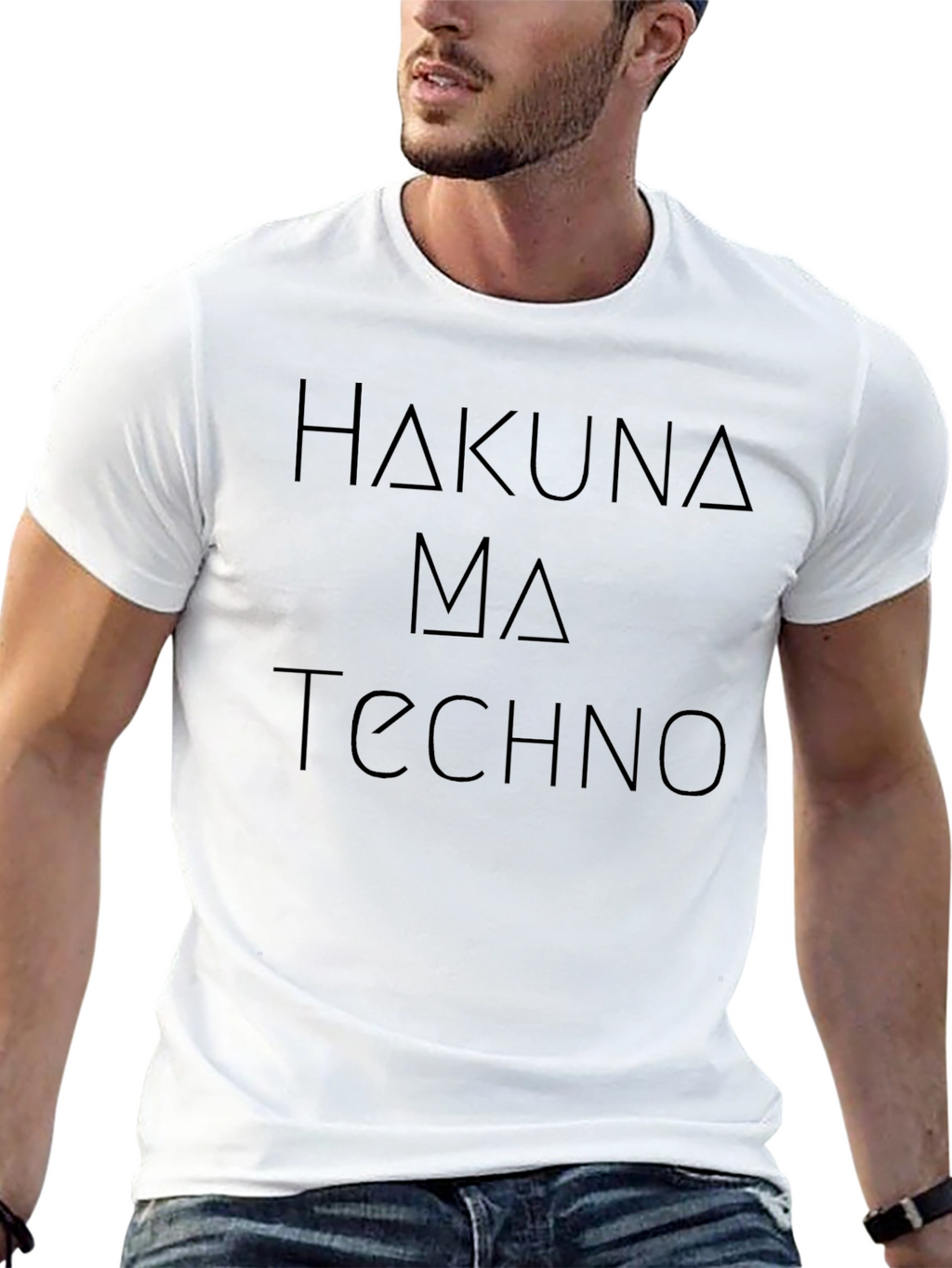 Hakuna Ma Techno Black Graphic Tee