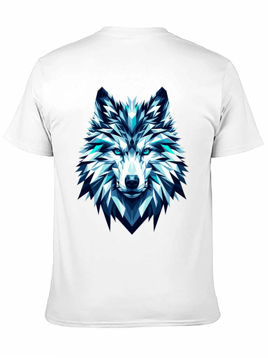 Geometric Wolf Graphic Tee - Modern Art T-Shirt
