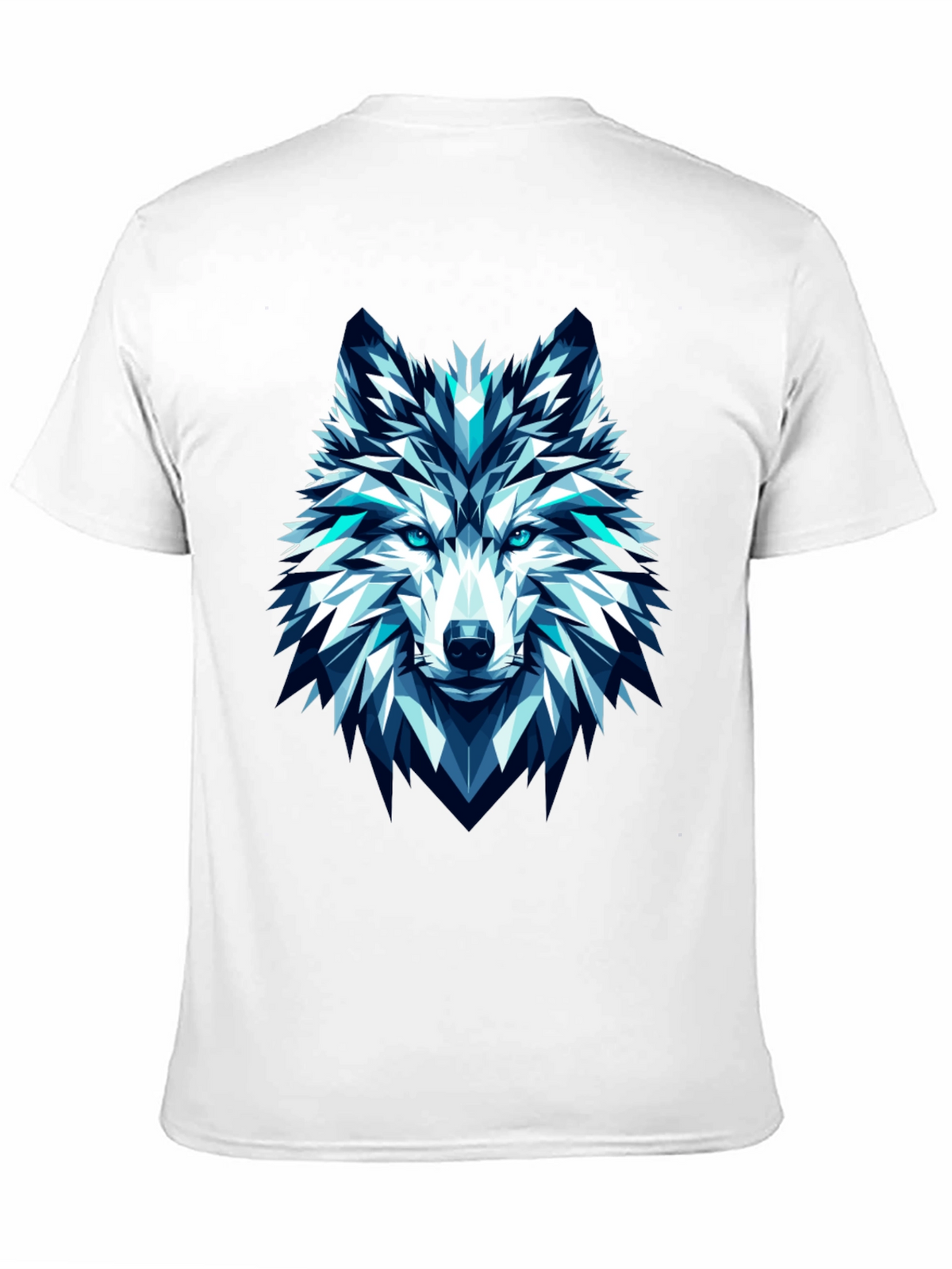 Geometric Wolf Graphic Tee - Modern Art T-Shirt