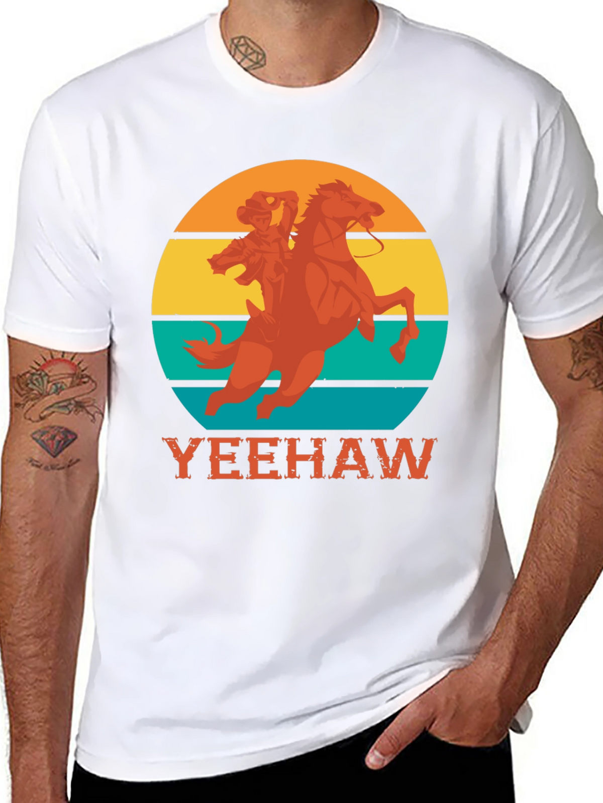 Yeehaw Cowboy Horse Graphic Tee
