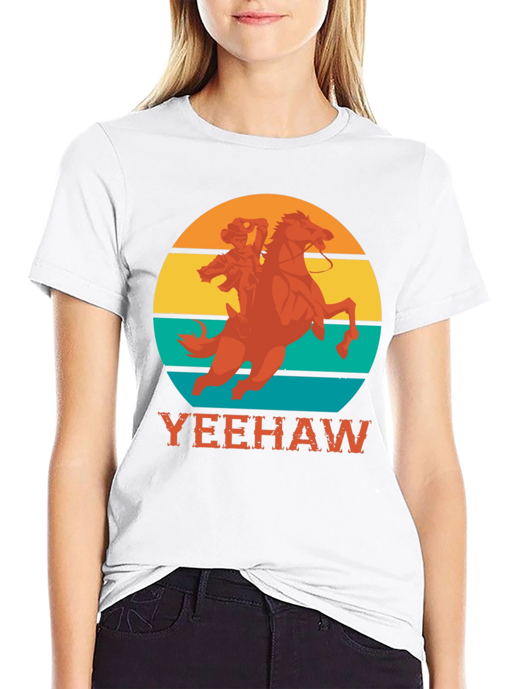 Yeehaw Cowboy Horse Graphic Tee