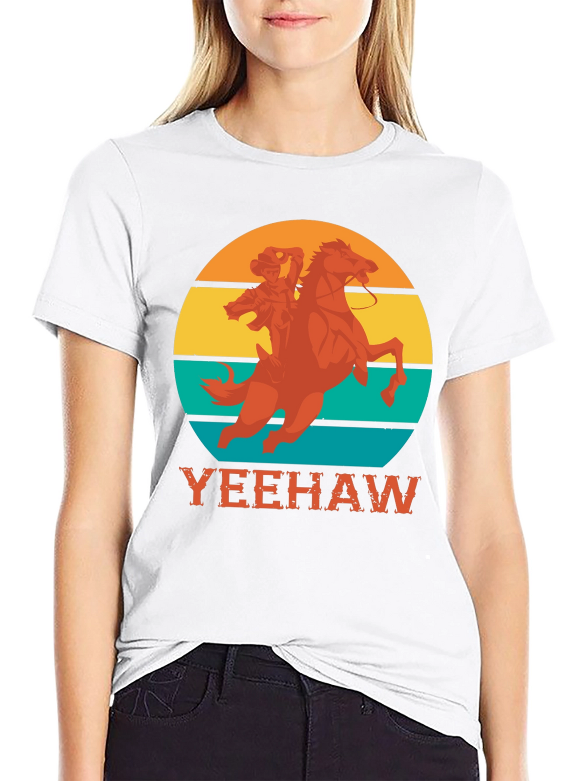 Yeehaw Cowboy Horse Graphic Tee
