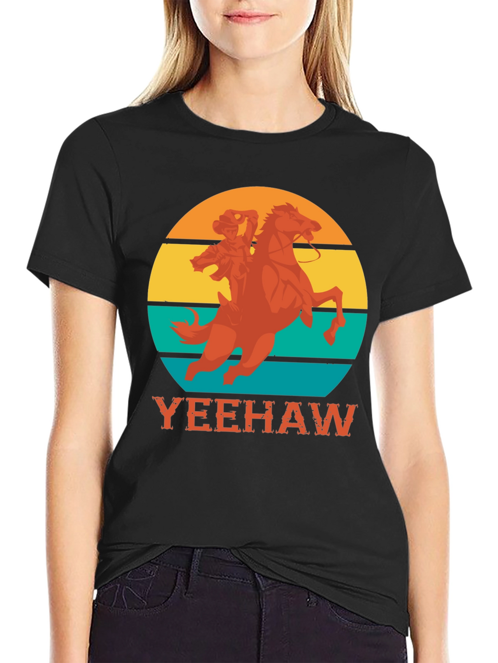 Yeehaw Cowboy Horse Graphic Tee