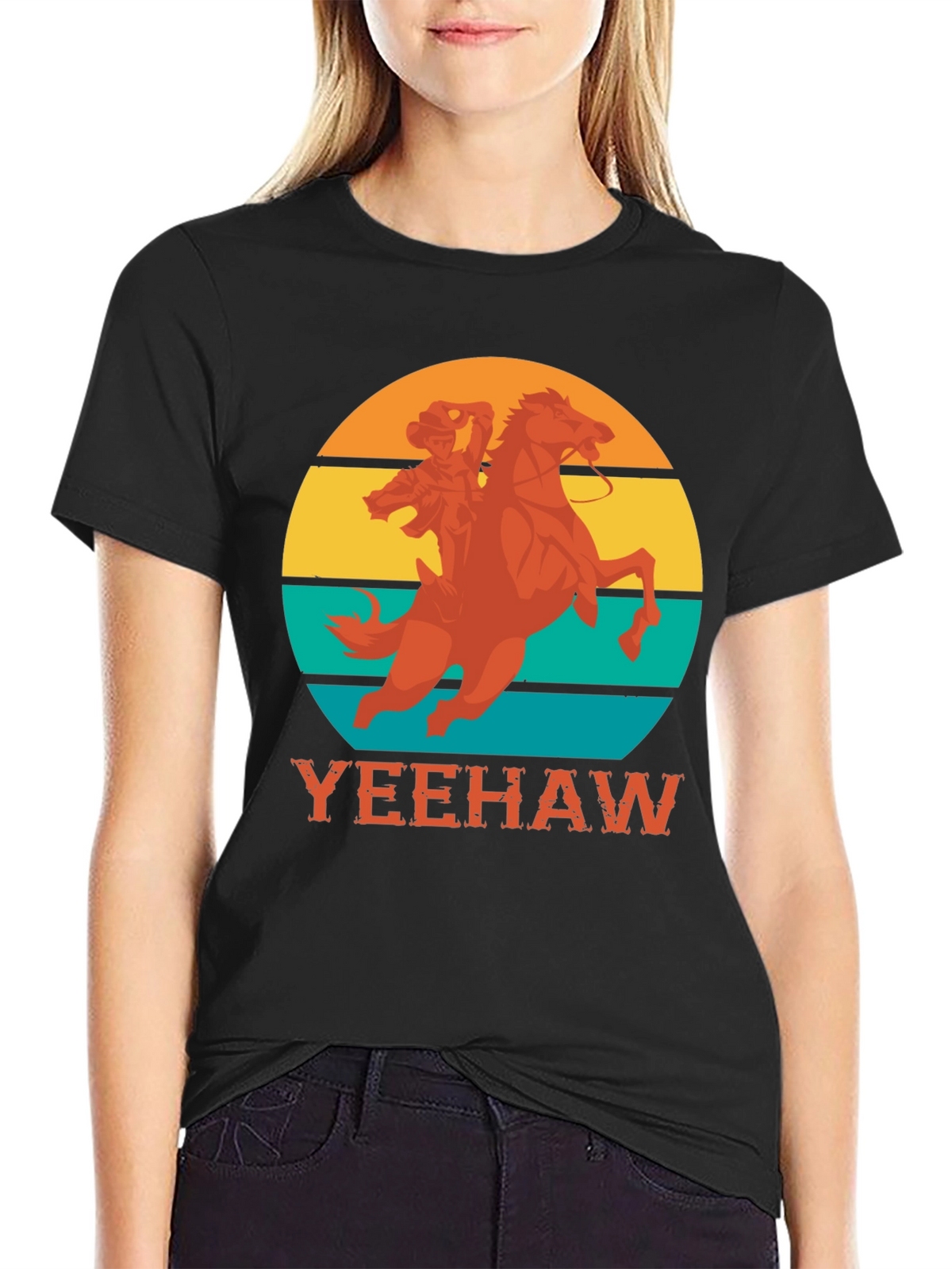 Yeehaw Cowboy Horse Graphic Tee