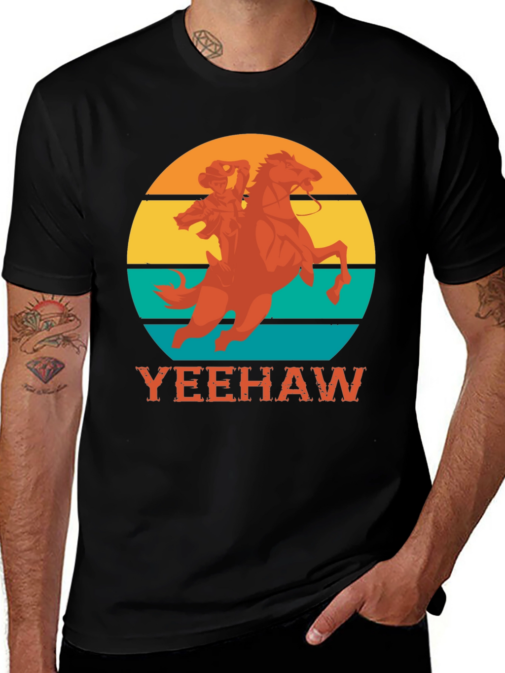 Yeehaw Cowboy Horse Graphic Tee