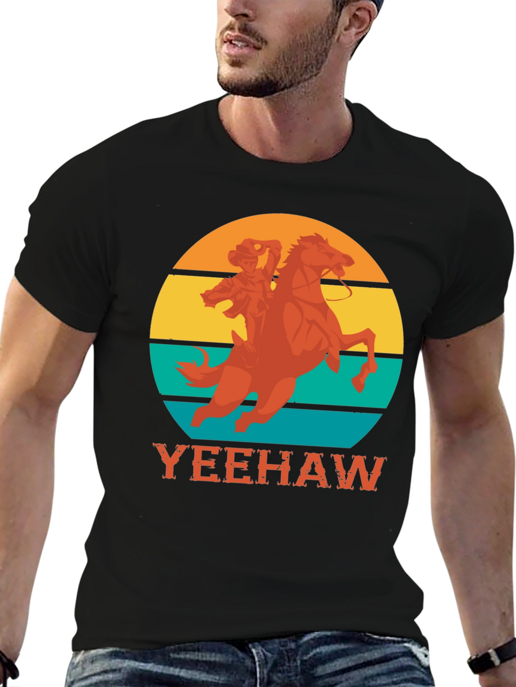 Yeehaw Cowboy Horse Graphic Tee